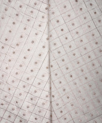 Chanderi Cotton Dyeable Fabric with Jari Checks