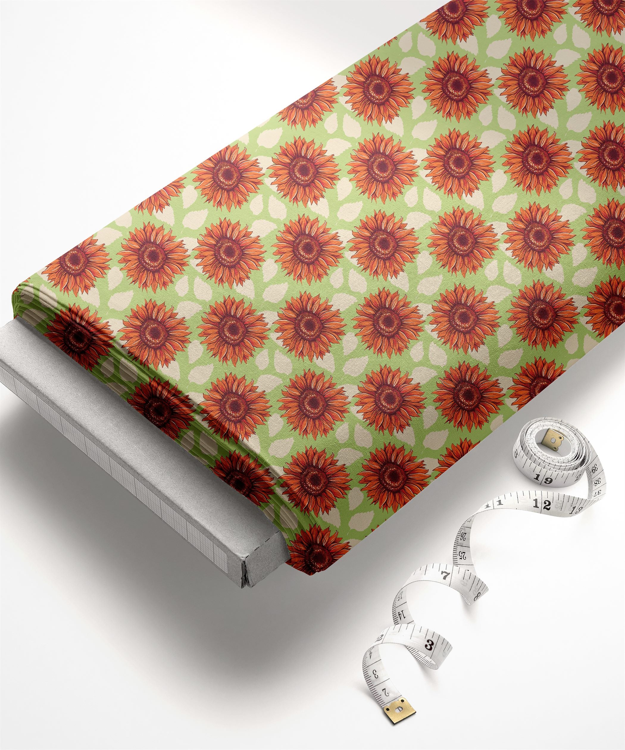 Red-Sun Flower Print