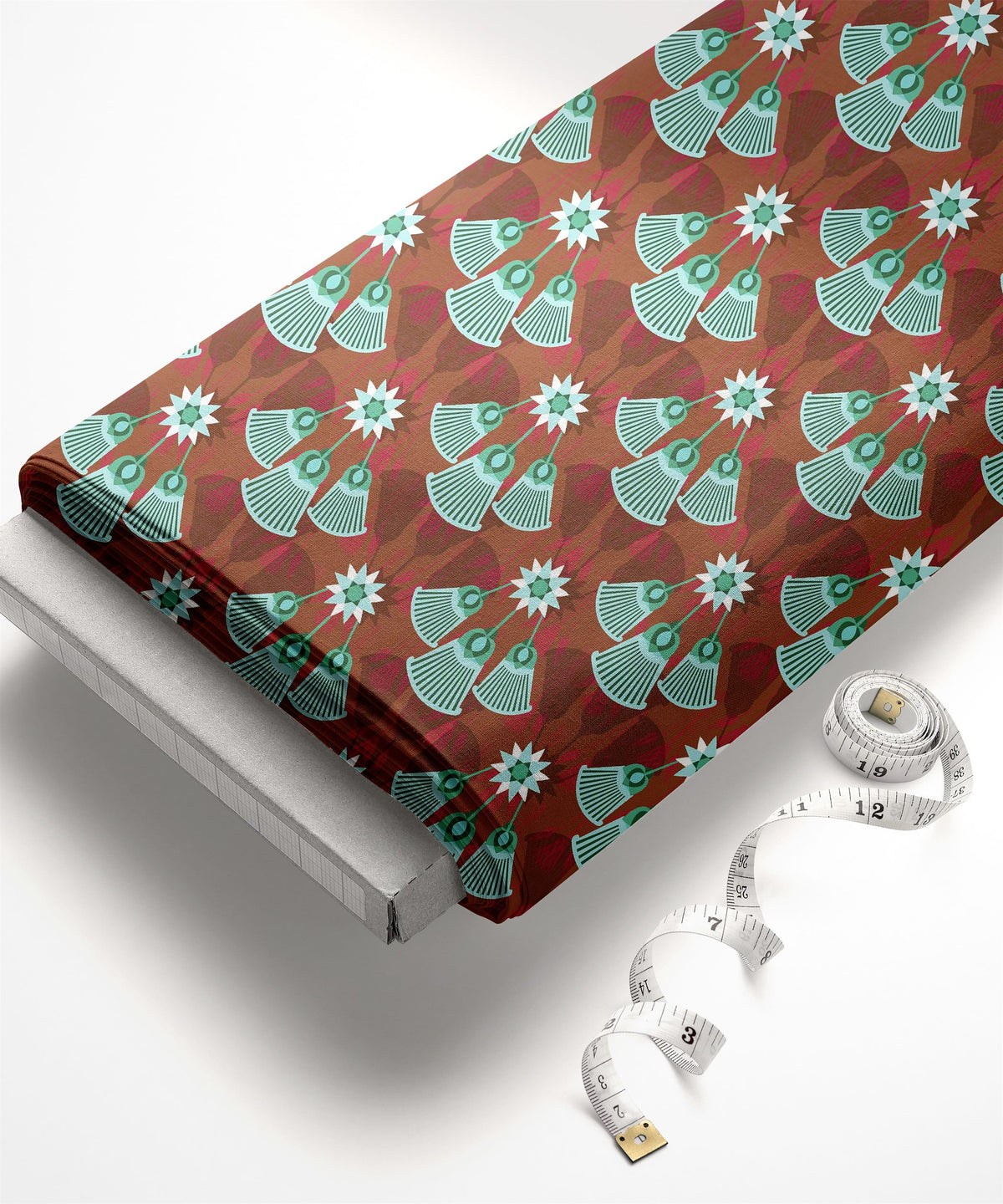 Funny Rust Pattern Buy Rust Orange Funny Bell Print Online at Wholesale Prices | – Fabric ...