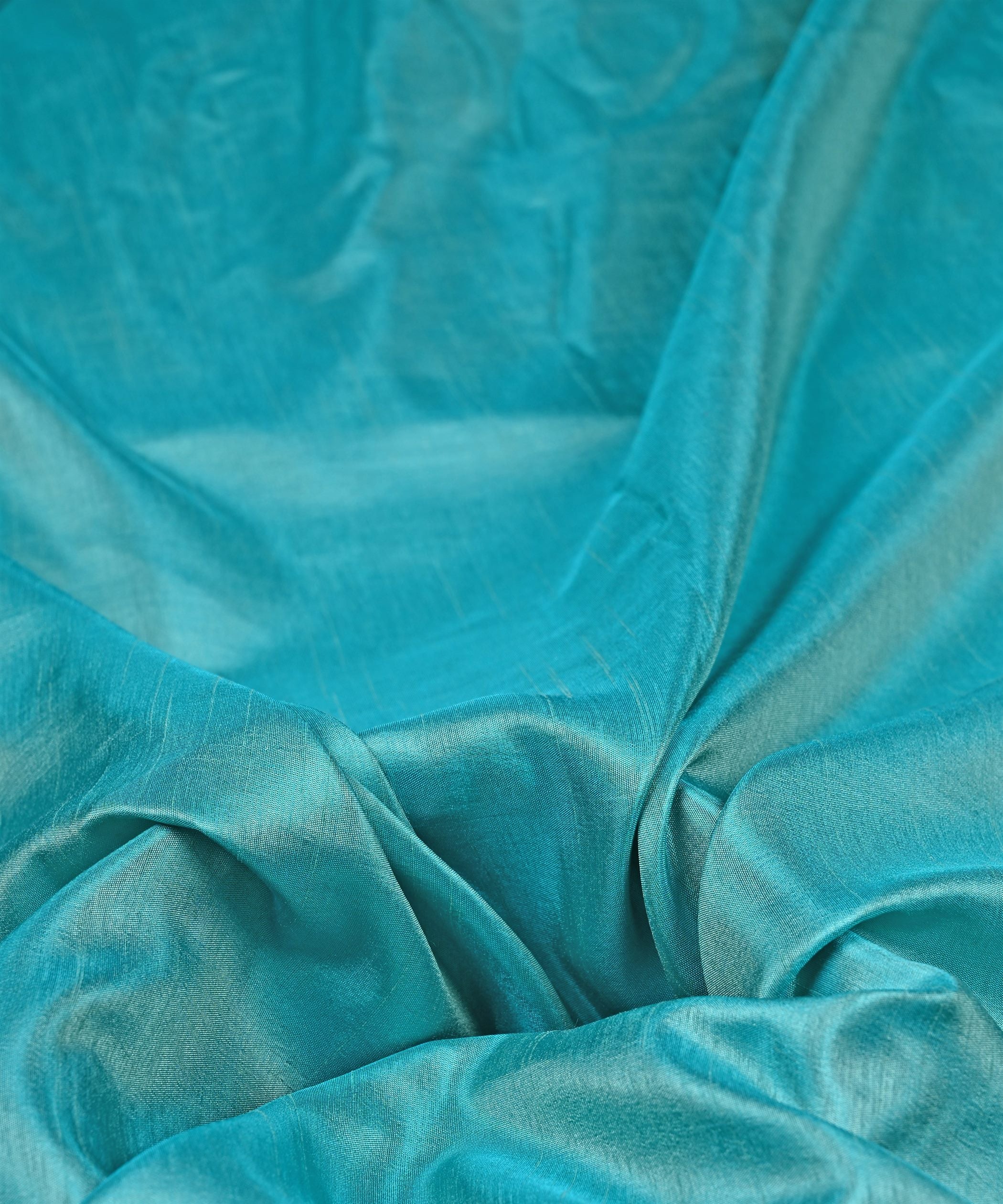 Aquamarine Plain Dyed Sana Silk Fabric