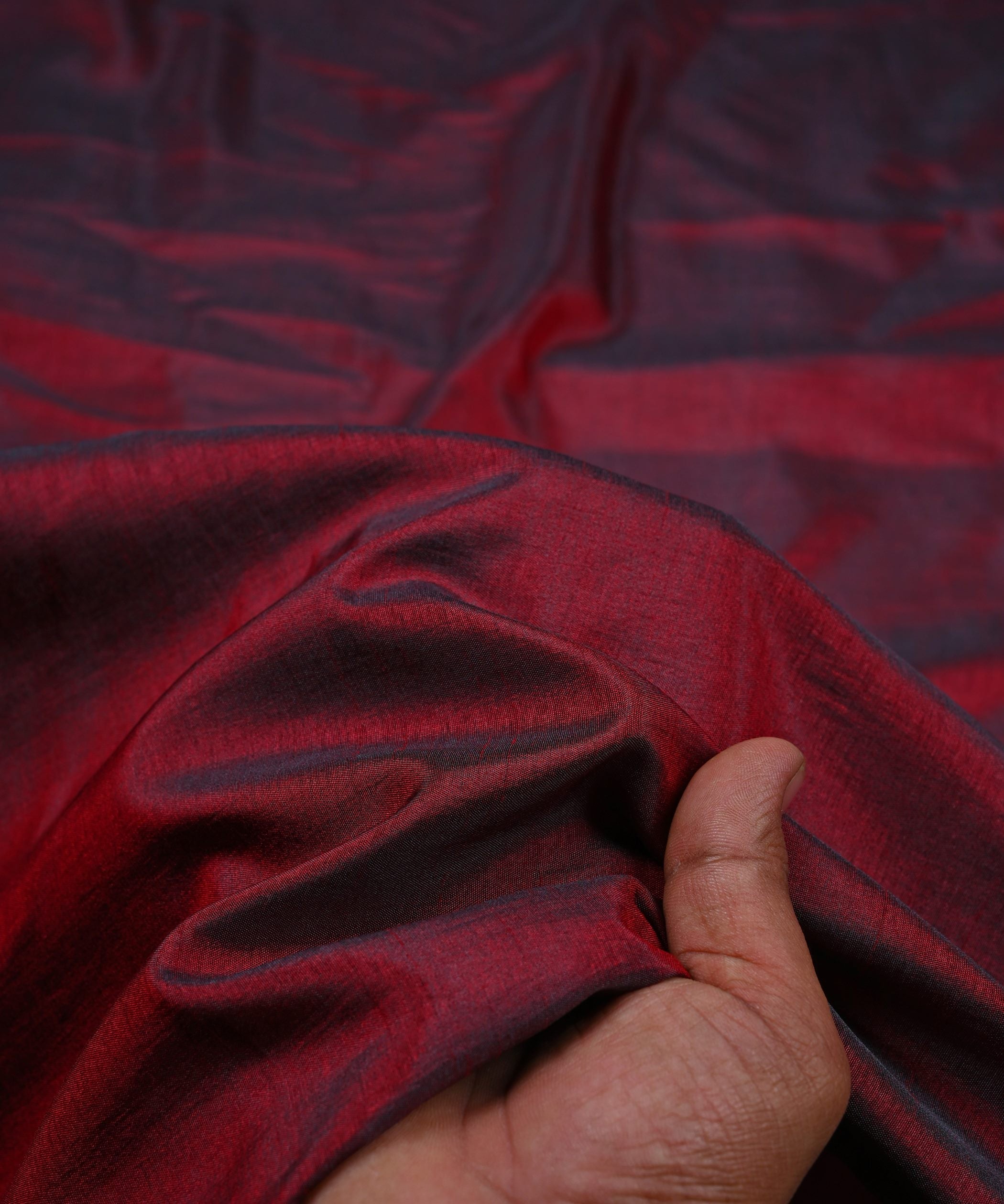 Coffee Plain Dyed Sana Silk Fabric