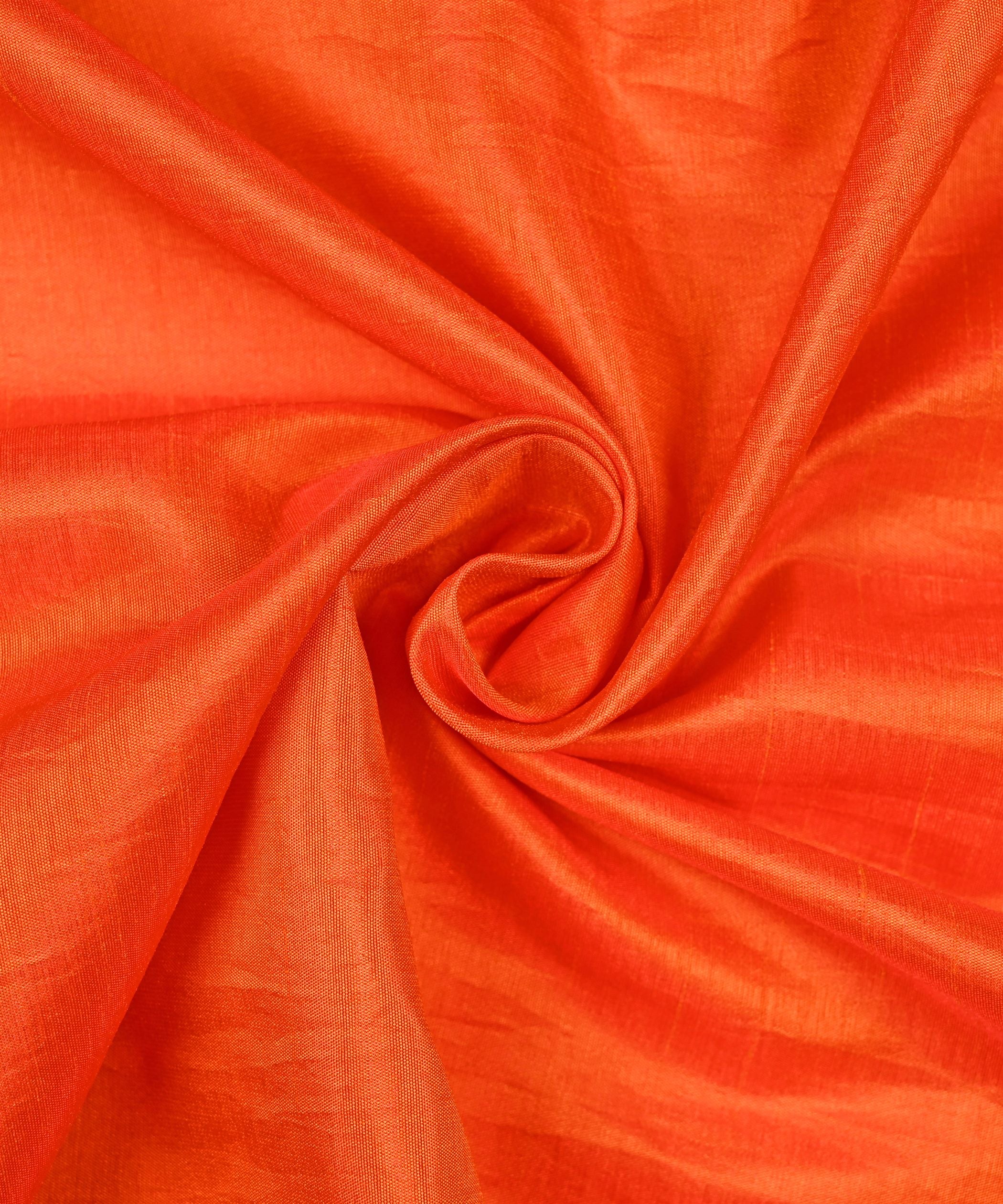 Mustard Orange Plain Dyed Sana Silk Fabric