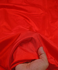 Red Plain Dyed Sana Silk Fabric