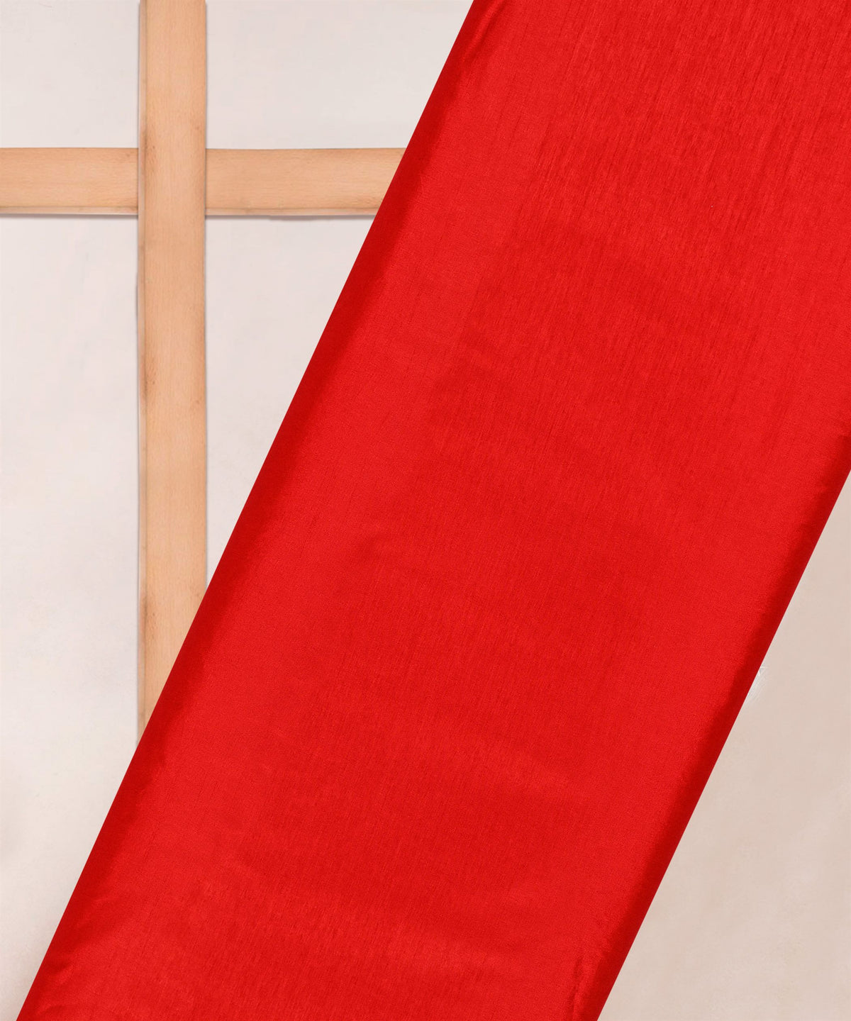 Red Plain Dyed Sana Silk Fabric
