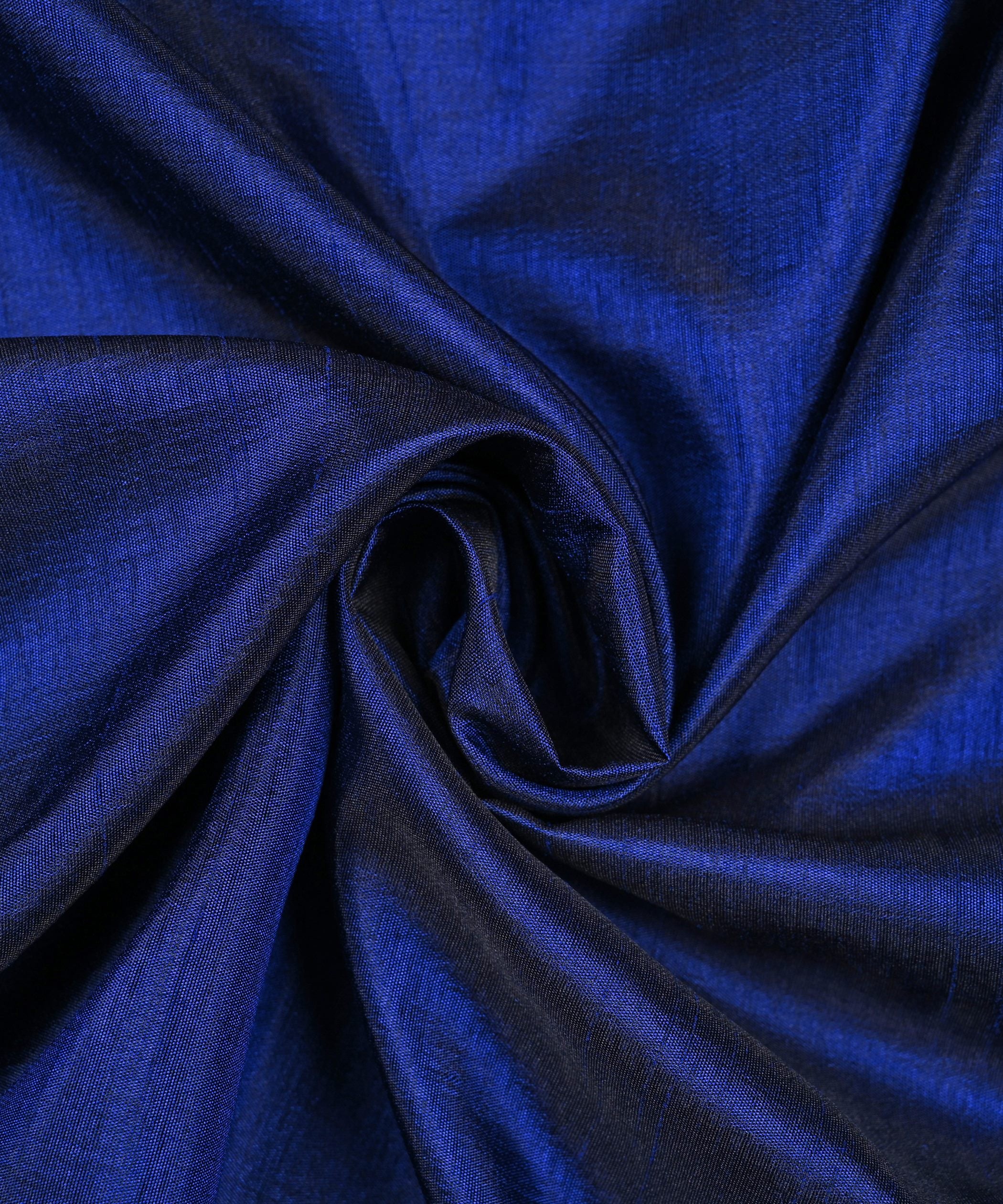 Royal Blue Plain Dyed Sana Silk Fabric