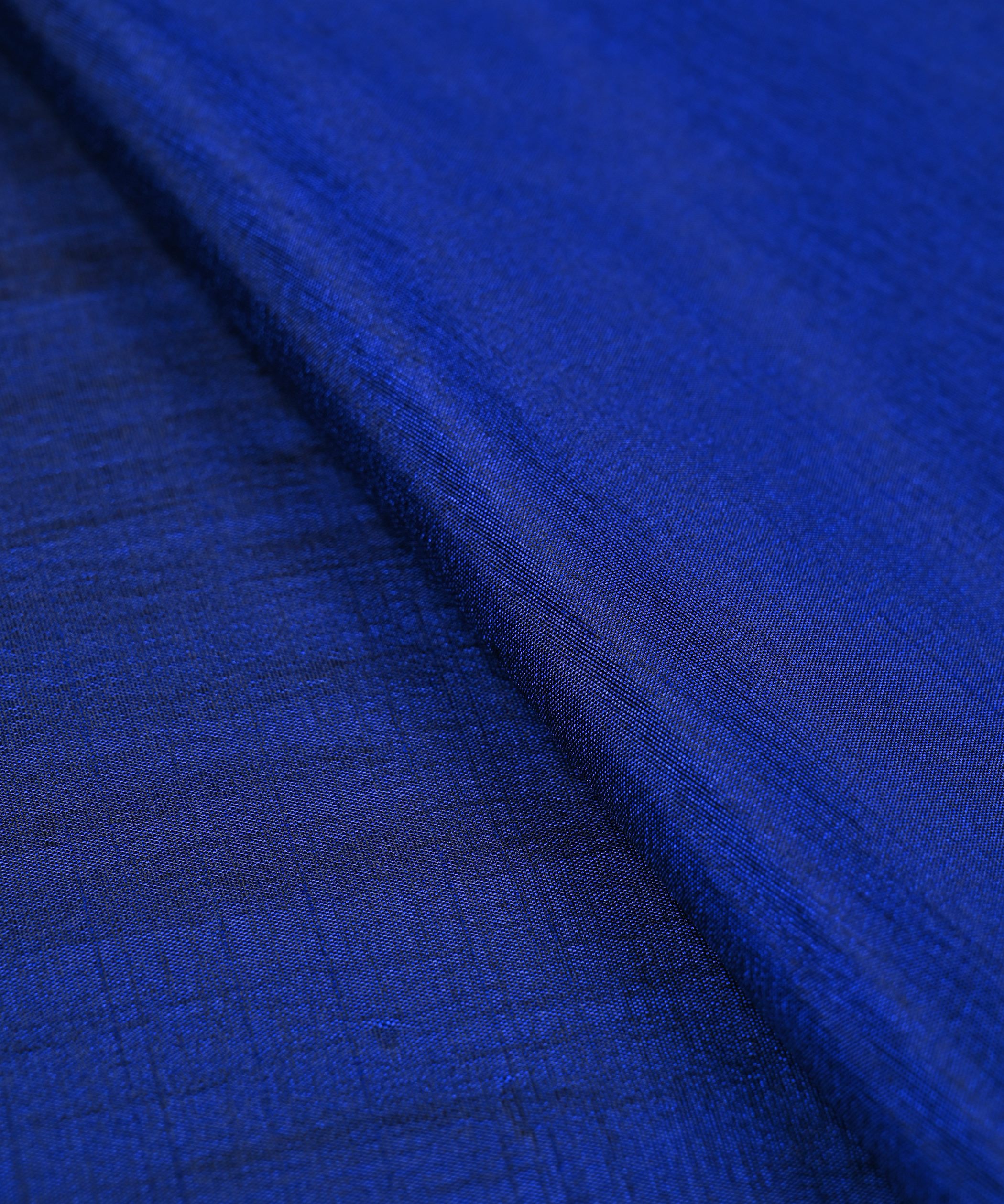 Royal Blue Plain Dyed Sana Silk Fabric