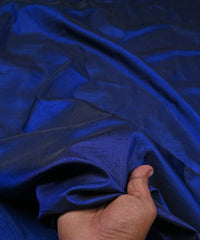 Royal Blue Plain Dyed Sana Silk Fabric