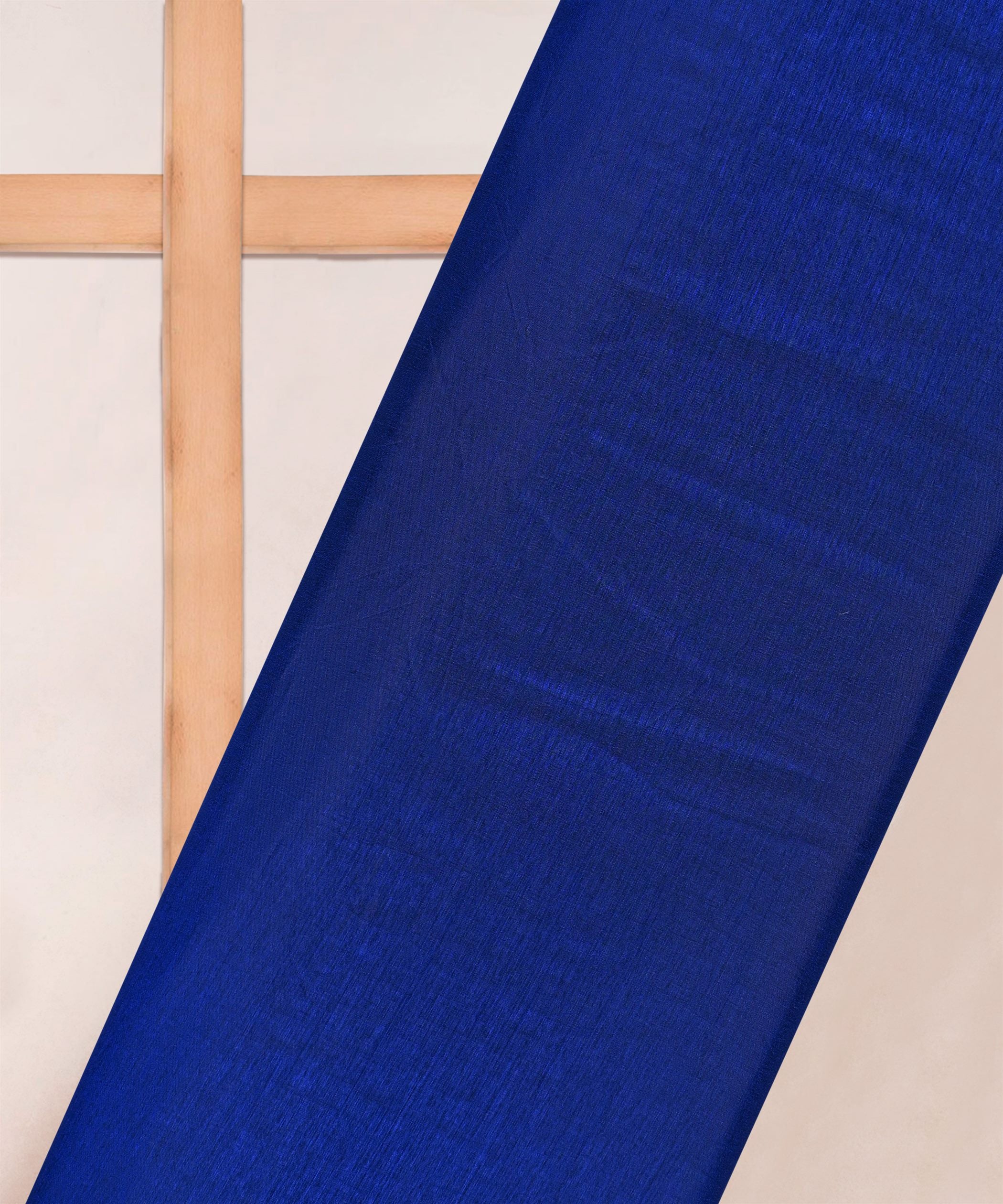 Royal Blue Plain Dyed Sana Silk Fabric