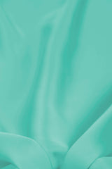 Aquamarine Plain Dyed Satin Georgette Fabric
