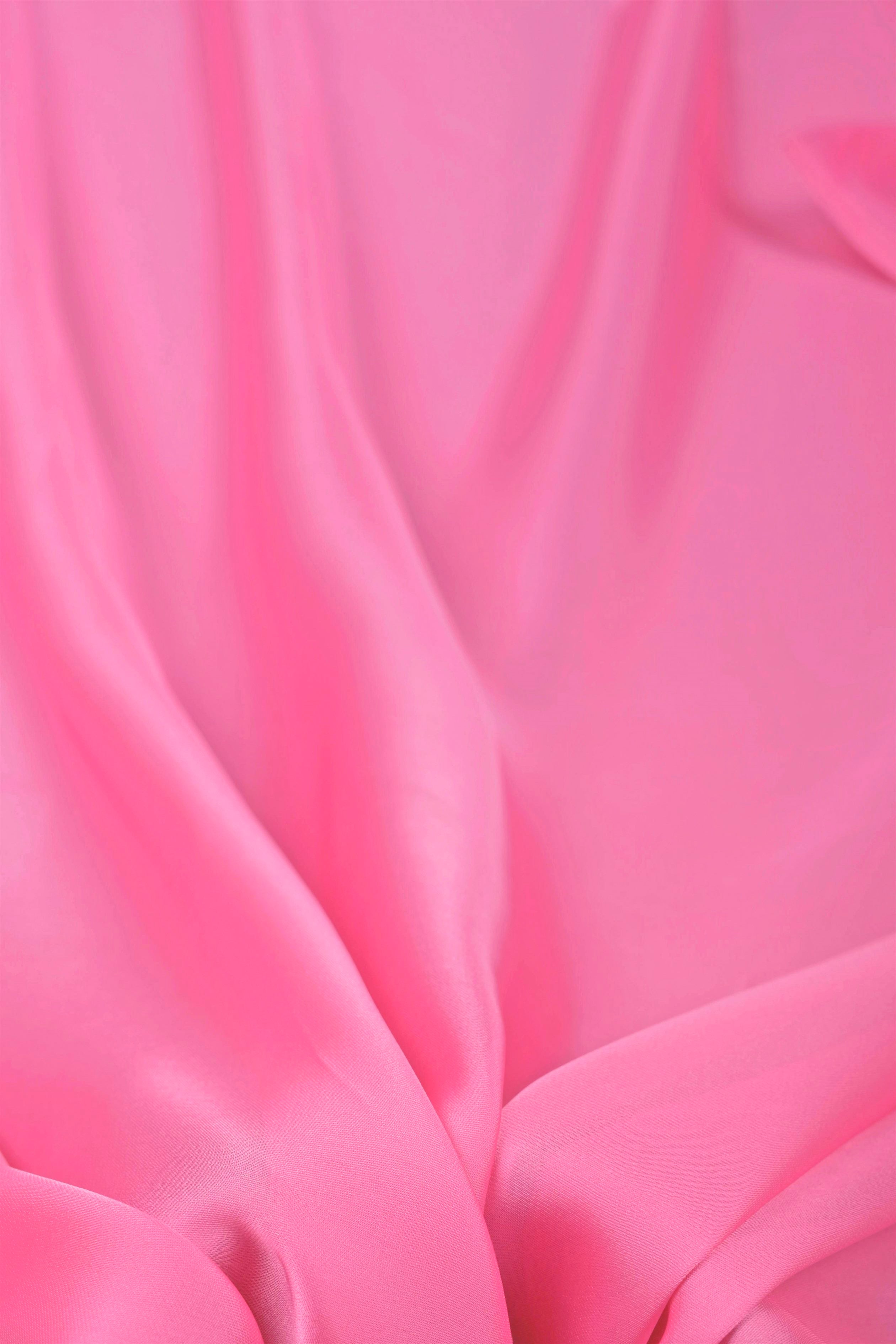 Baby Pink Plain Dyed Satin Georgette Fabric