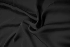 Black Plain Dyed Satin Georgette Fabric