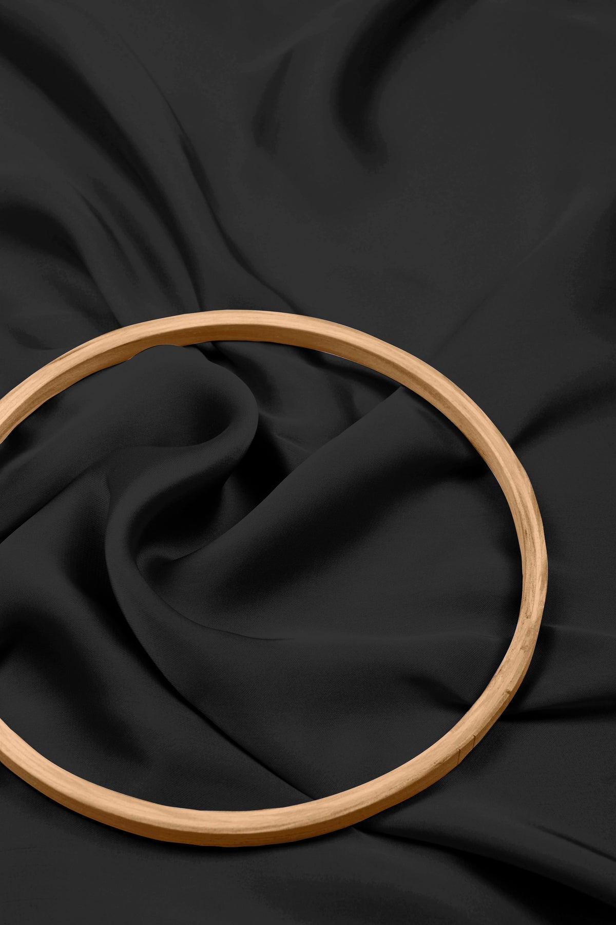 Black Plain Dyed Satin Georgette Fabric