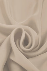 Bone White Plain Dyed Satin Georgette Fabric