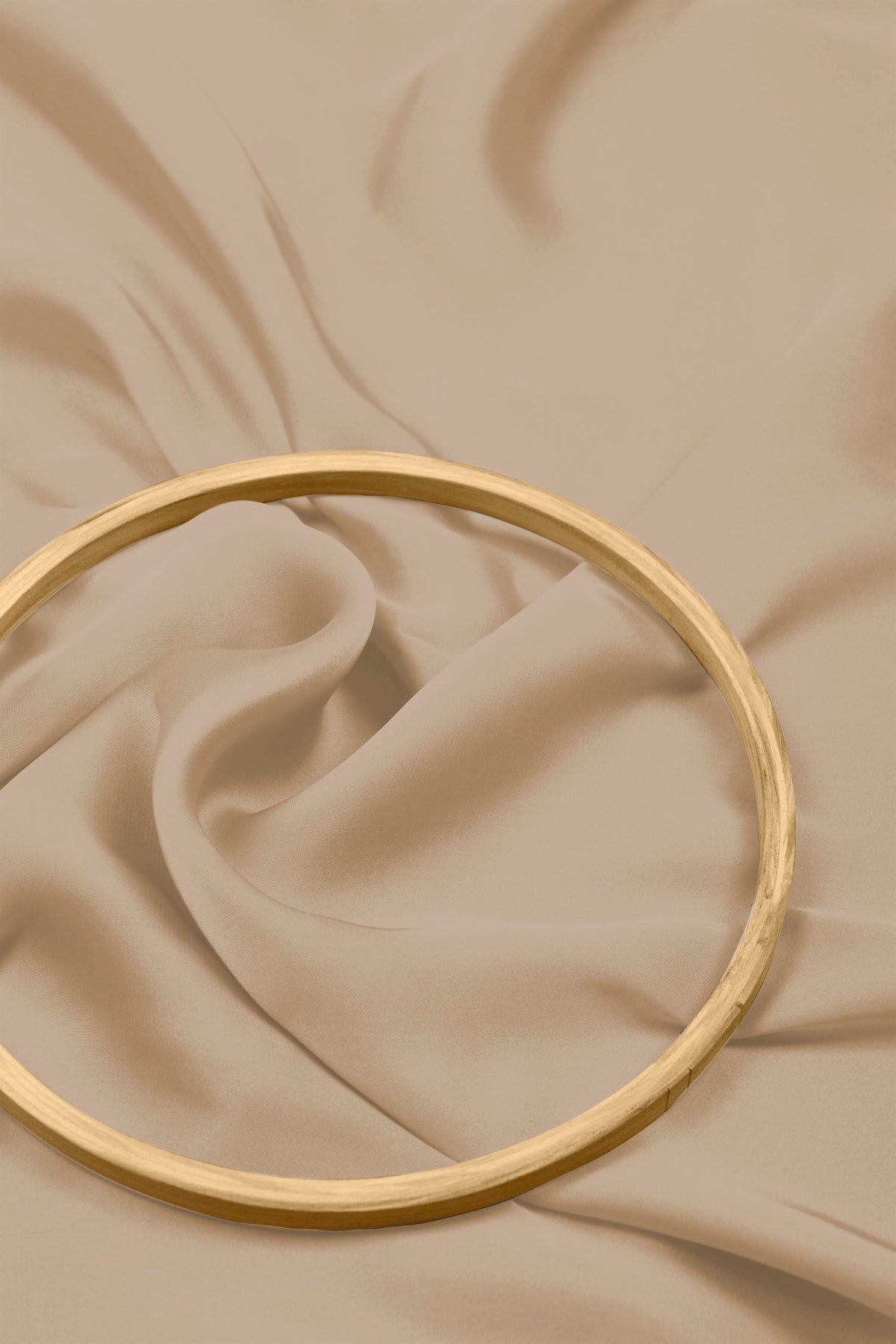 Bone White Plain Dyed Satin Georgette Fabric