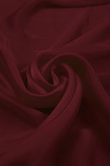 Cationic Coffee Plain Dyed Satin Georgette Fabric