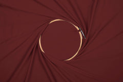 Cationic Coffee Plain Dyed Satin Georgette Fabric