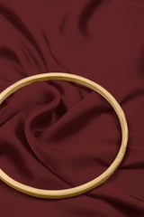 Cationic Coffee Plain Dyed Satin Georgette Fabric