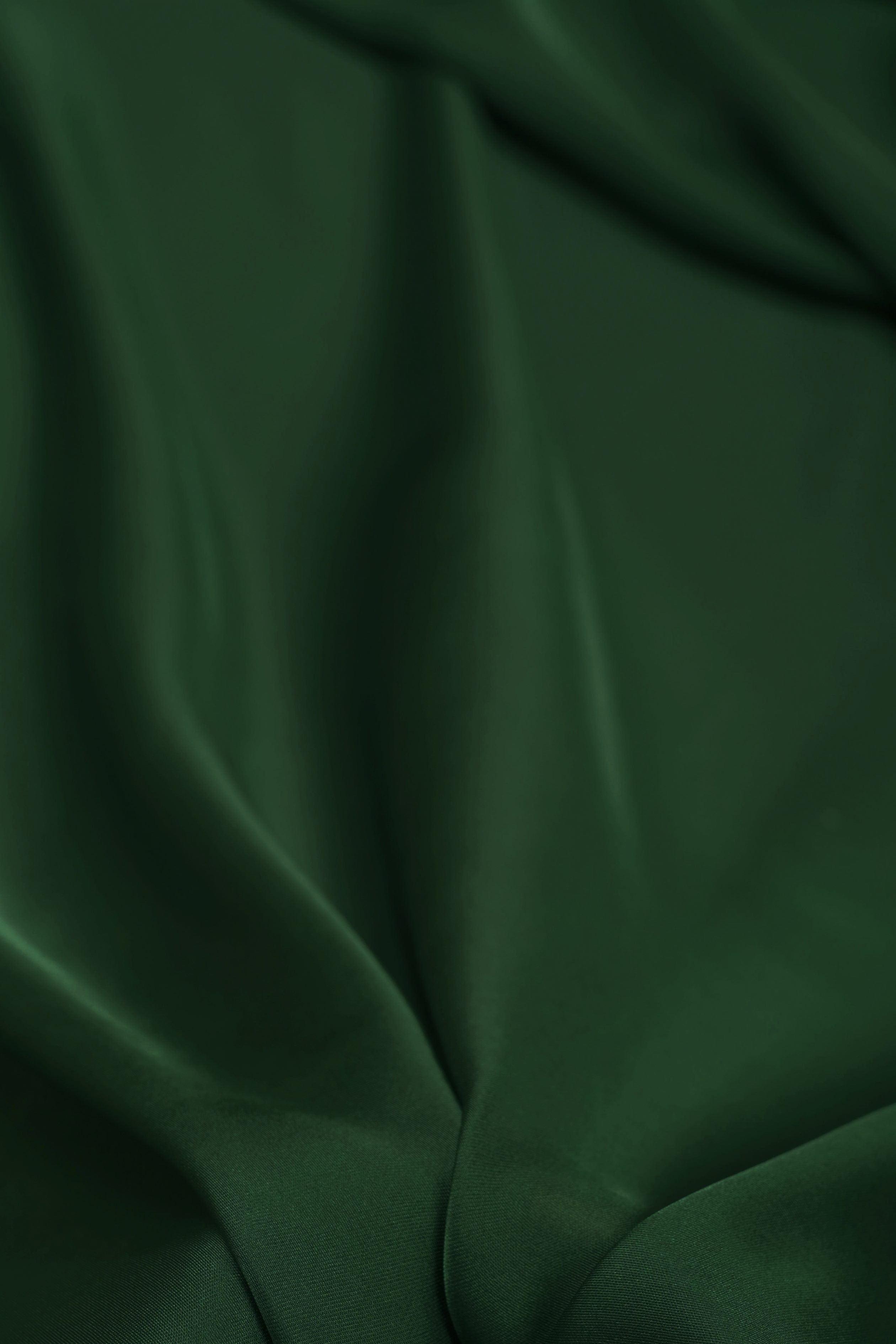 Cationic Dark Green Plain Dyed Satin Georgette Fabric
