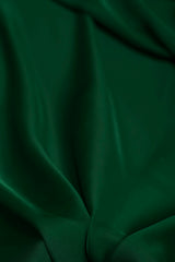 Cationic Dark Green Plain Dyed Satin Georgette Fabric