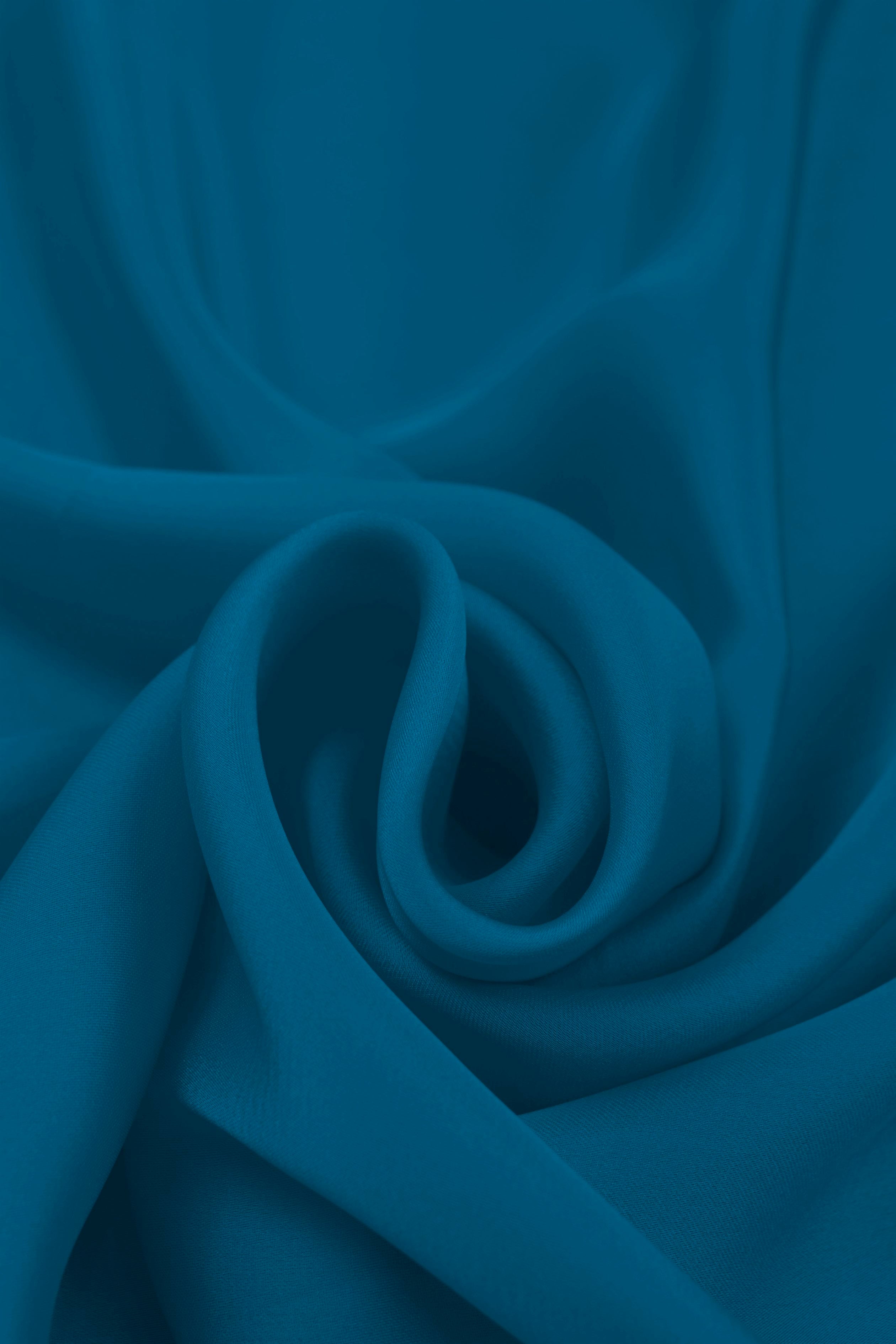 Cationic Dark Teal Plain Dyed Satin Georgette Fabric