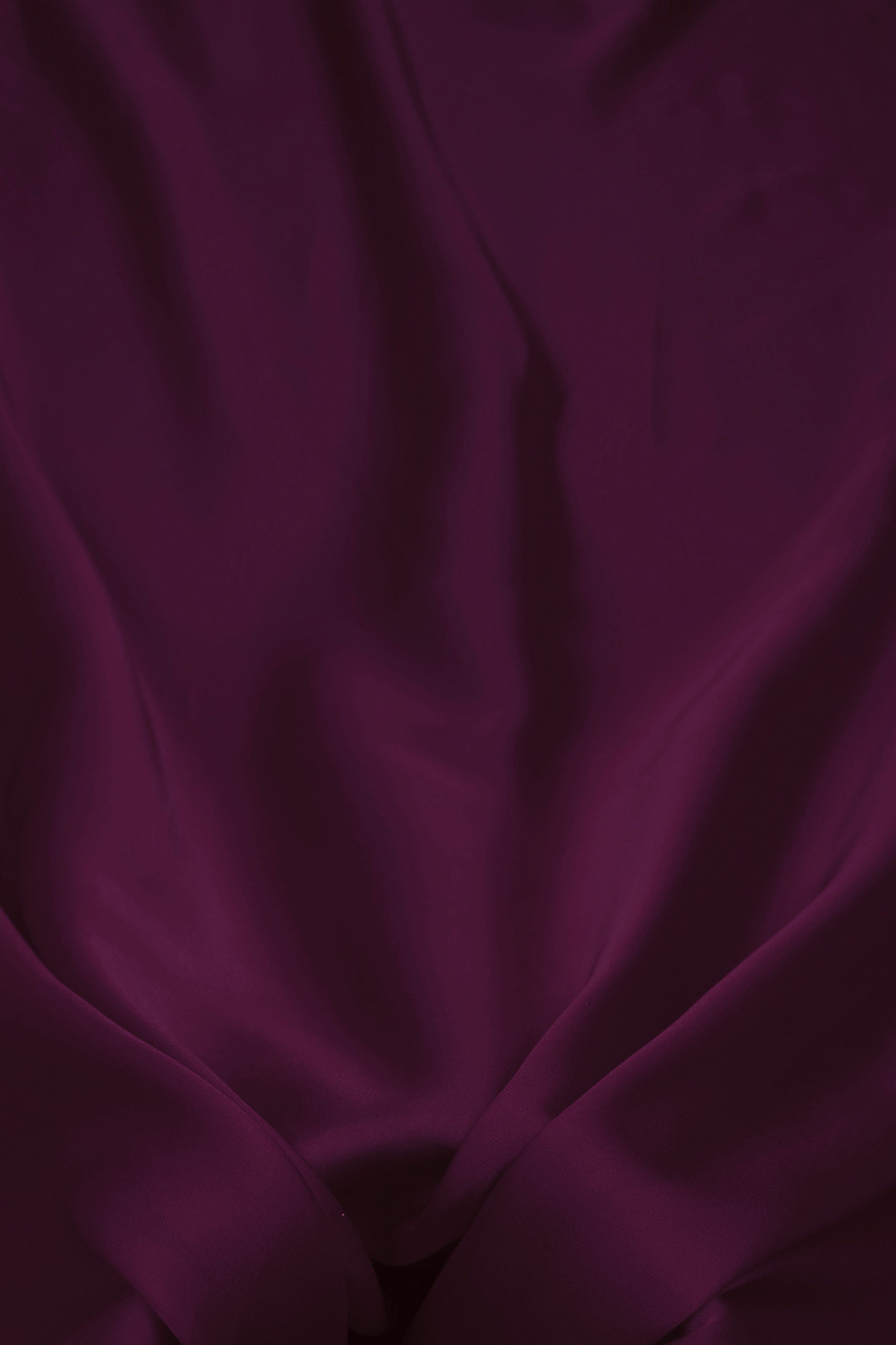 Cationic Dark Wine Plain Dyed Satin Georgette Fabric