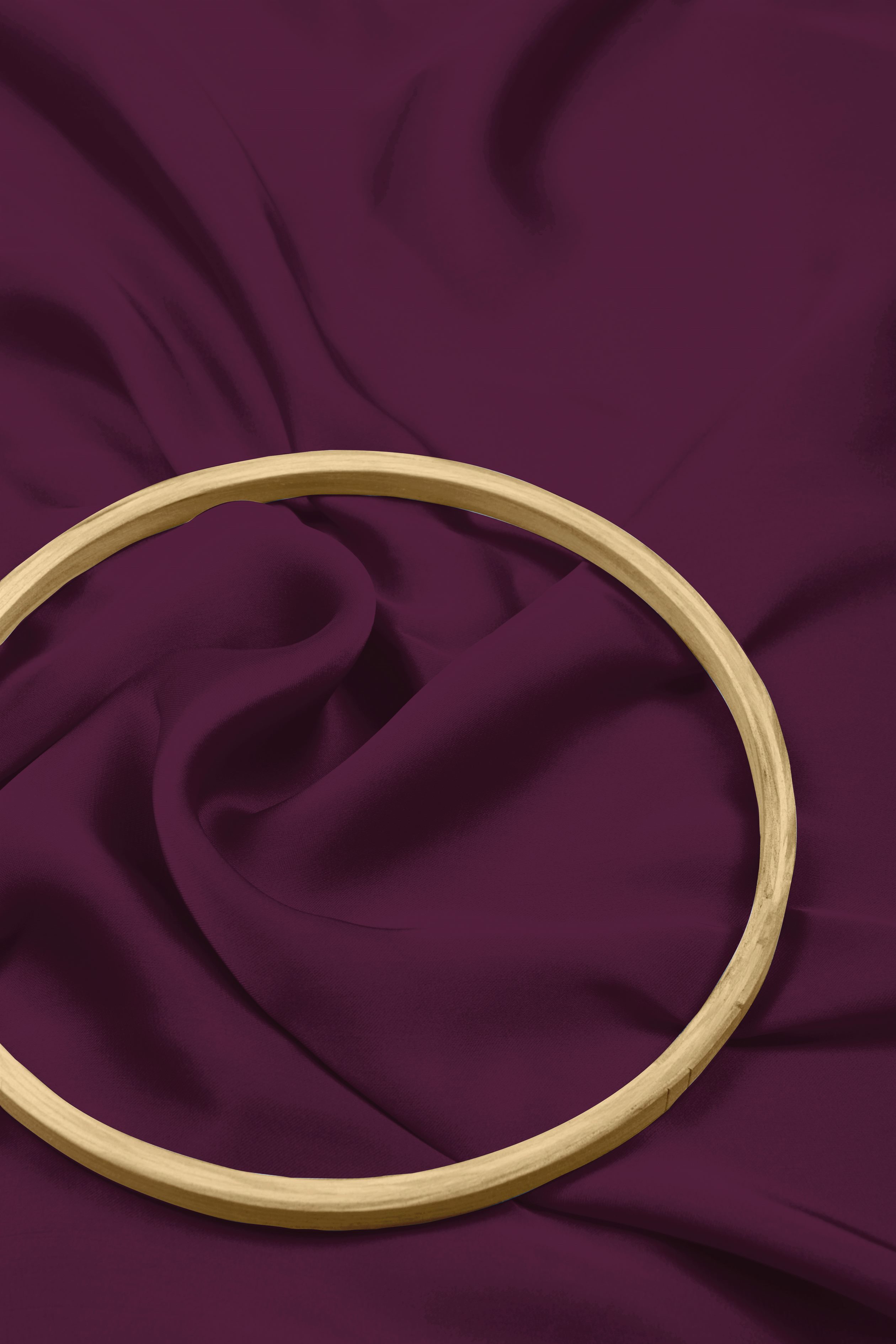 Cationic Dark Wine Plain Dyed Satin Georgette Fabric