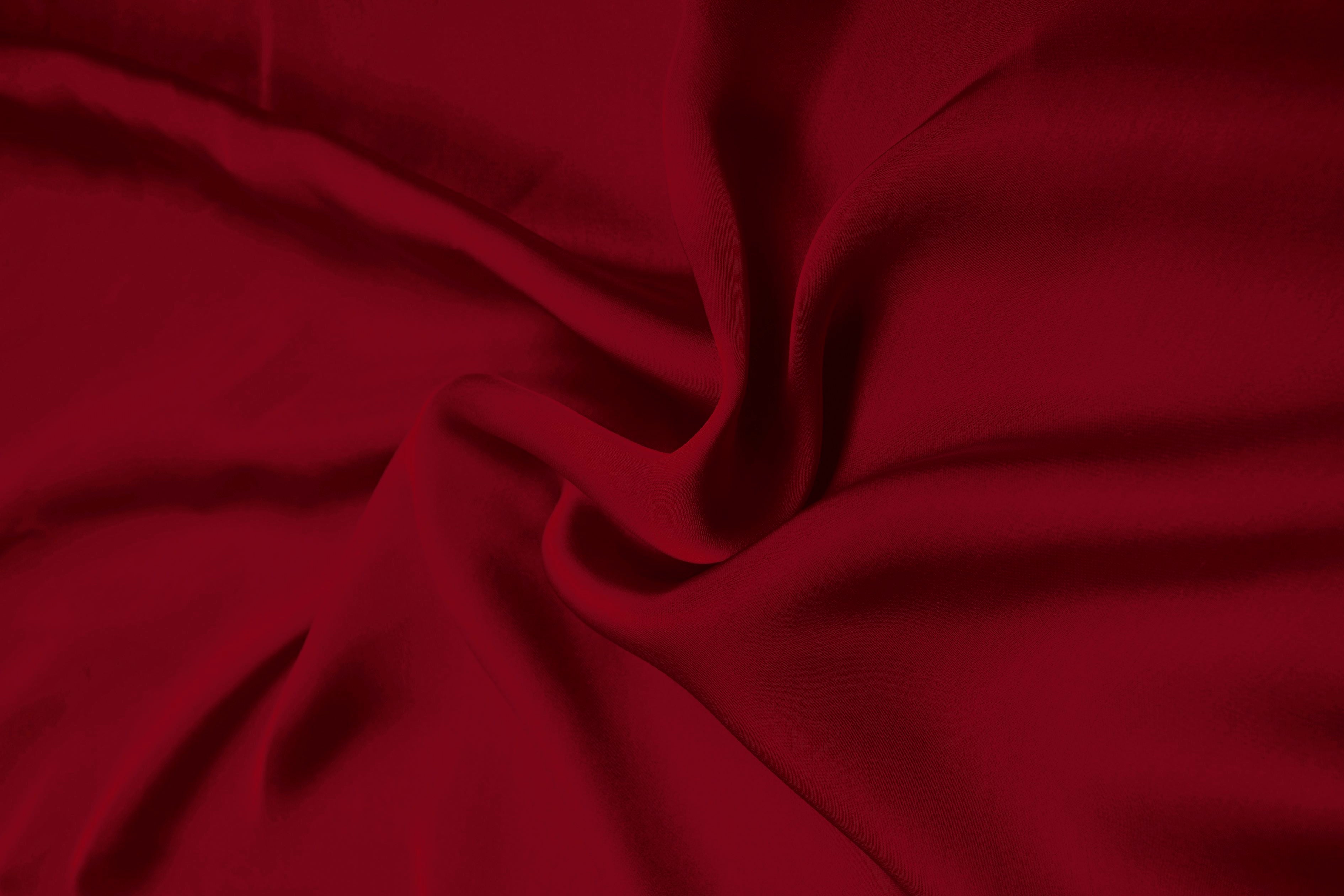 Cationic Maroon Plain Dyed Satin Georgette Fabric