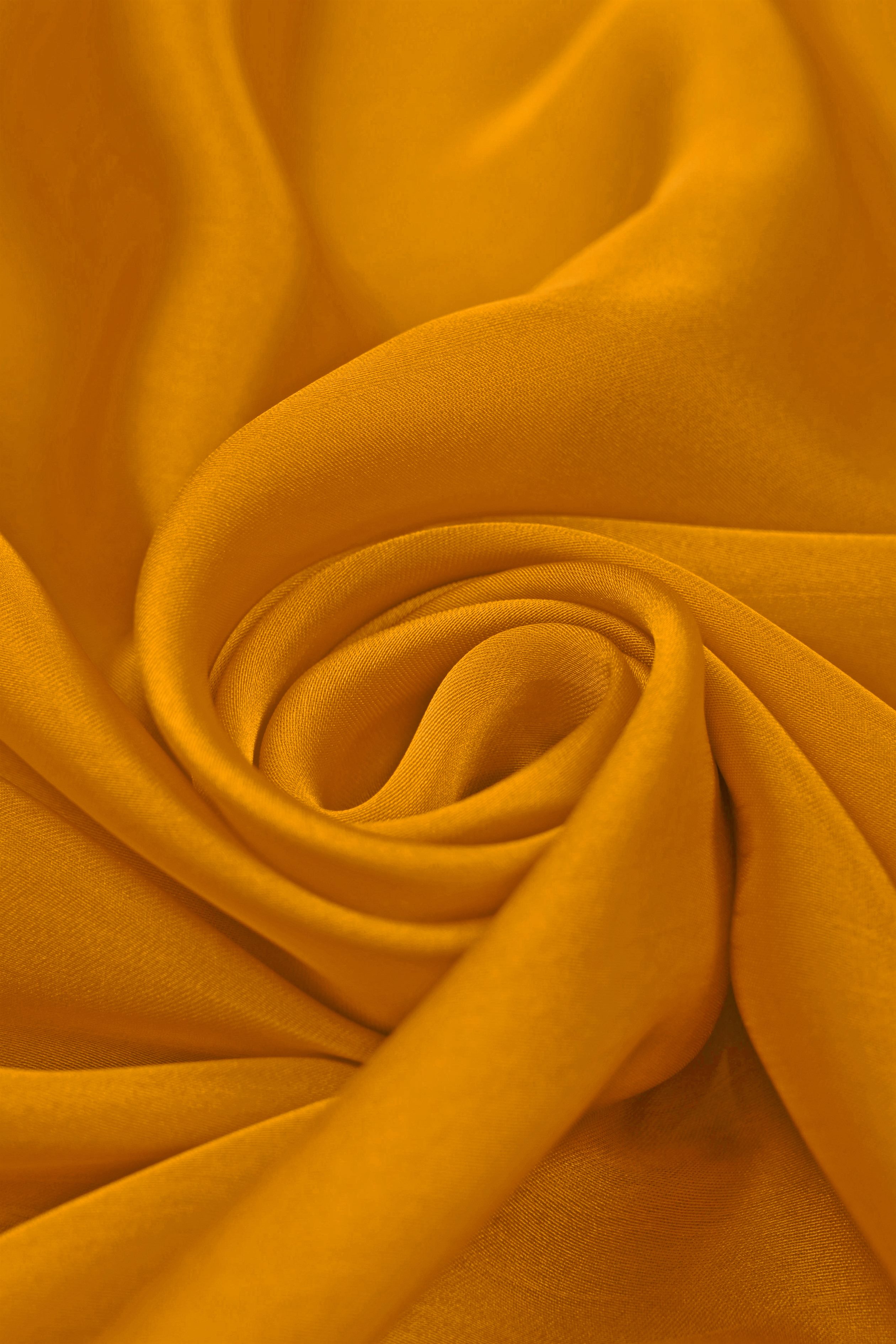 Cationic Mustard Yellow Plain Dyed Satin Georgette Fabric