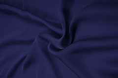 Cationic Navy Blue Plain Dyed Satin Georgette Fabric