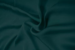 Cationic Pine Green Plain Dyed Satin Georgette Fabric