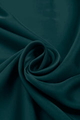 Cationic Pine Green Plain Dyed Satin Georgette Fabric