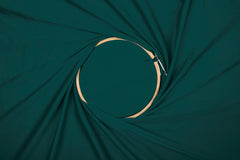 Cationic Pine Green Plain Dyed Satin Georgette Fabric