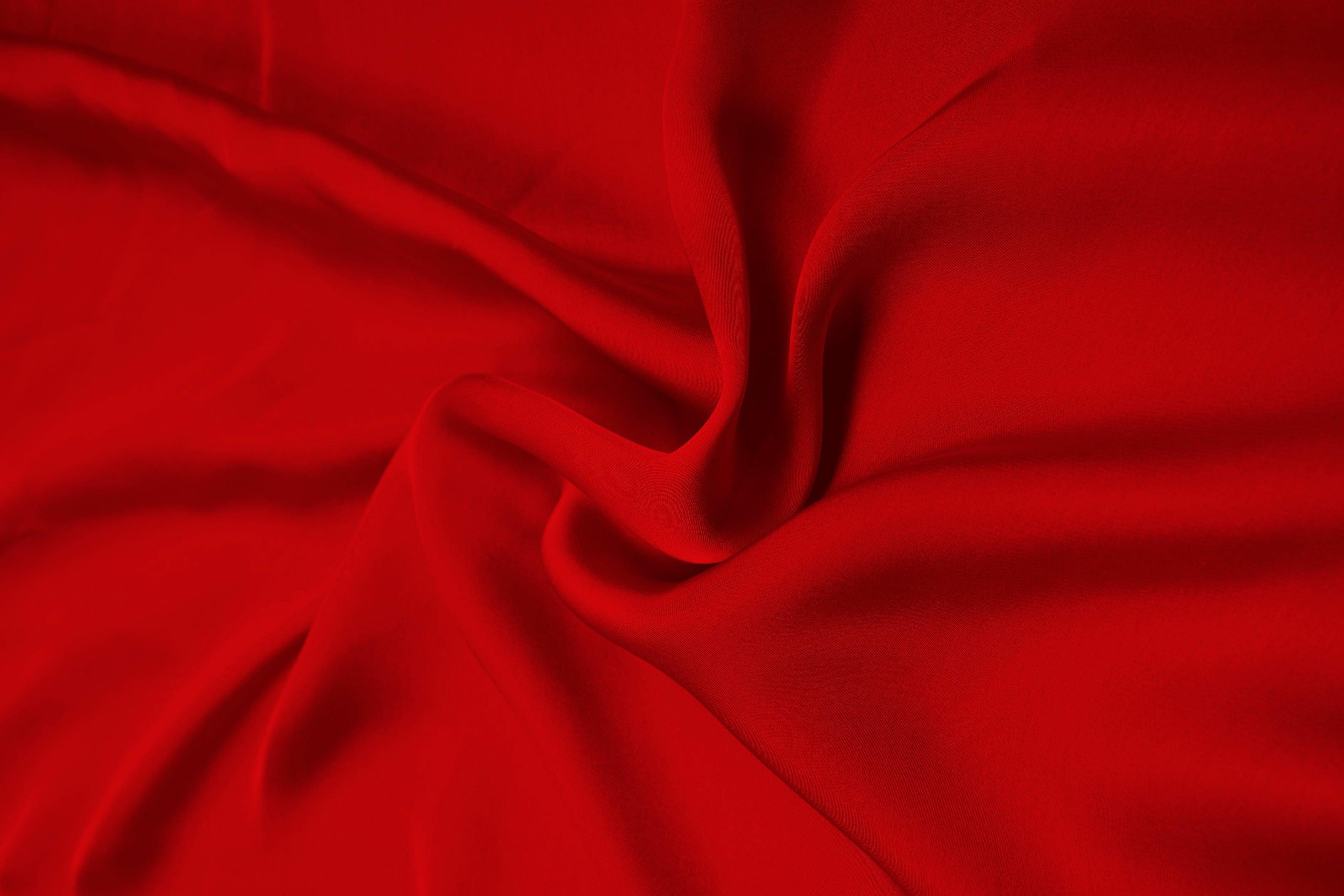 Cationic Red Plain Dyed Satin Georgette Fabric