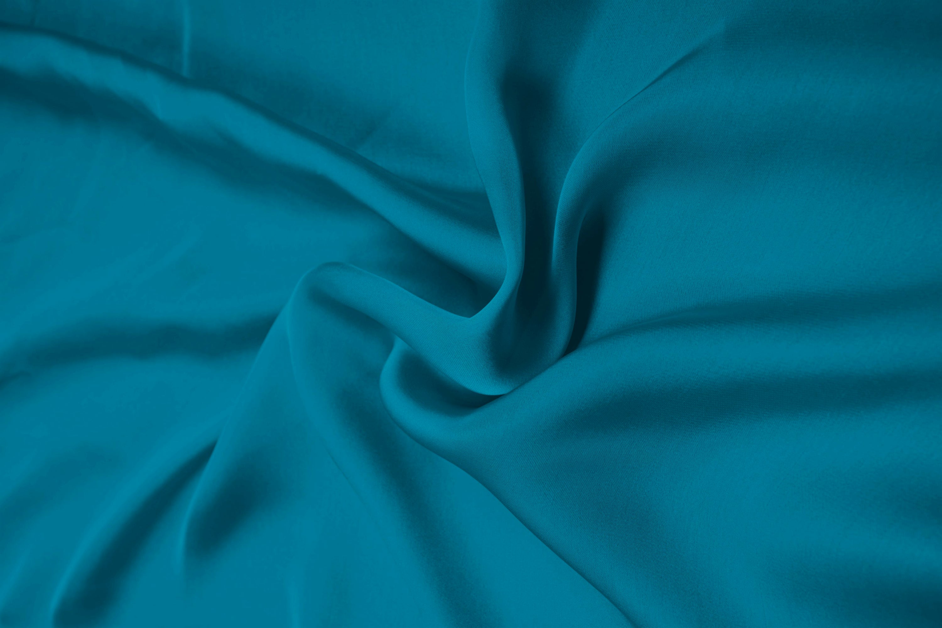 Cationic Teal Plain Dyed Satin Georgette Fabric