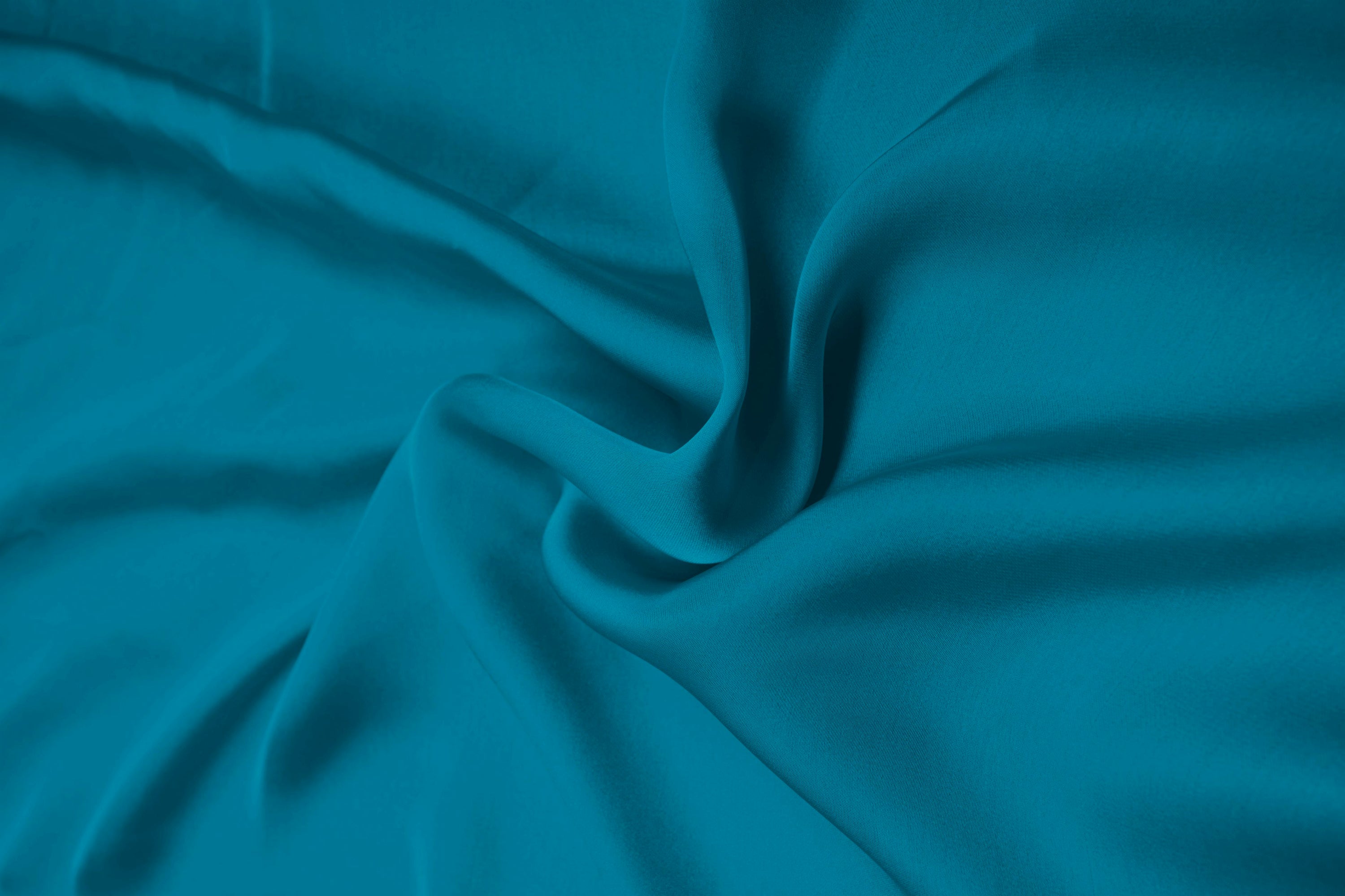 Cationic Teal Plain Dyed Satin Georgette Fabric