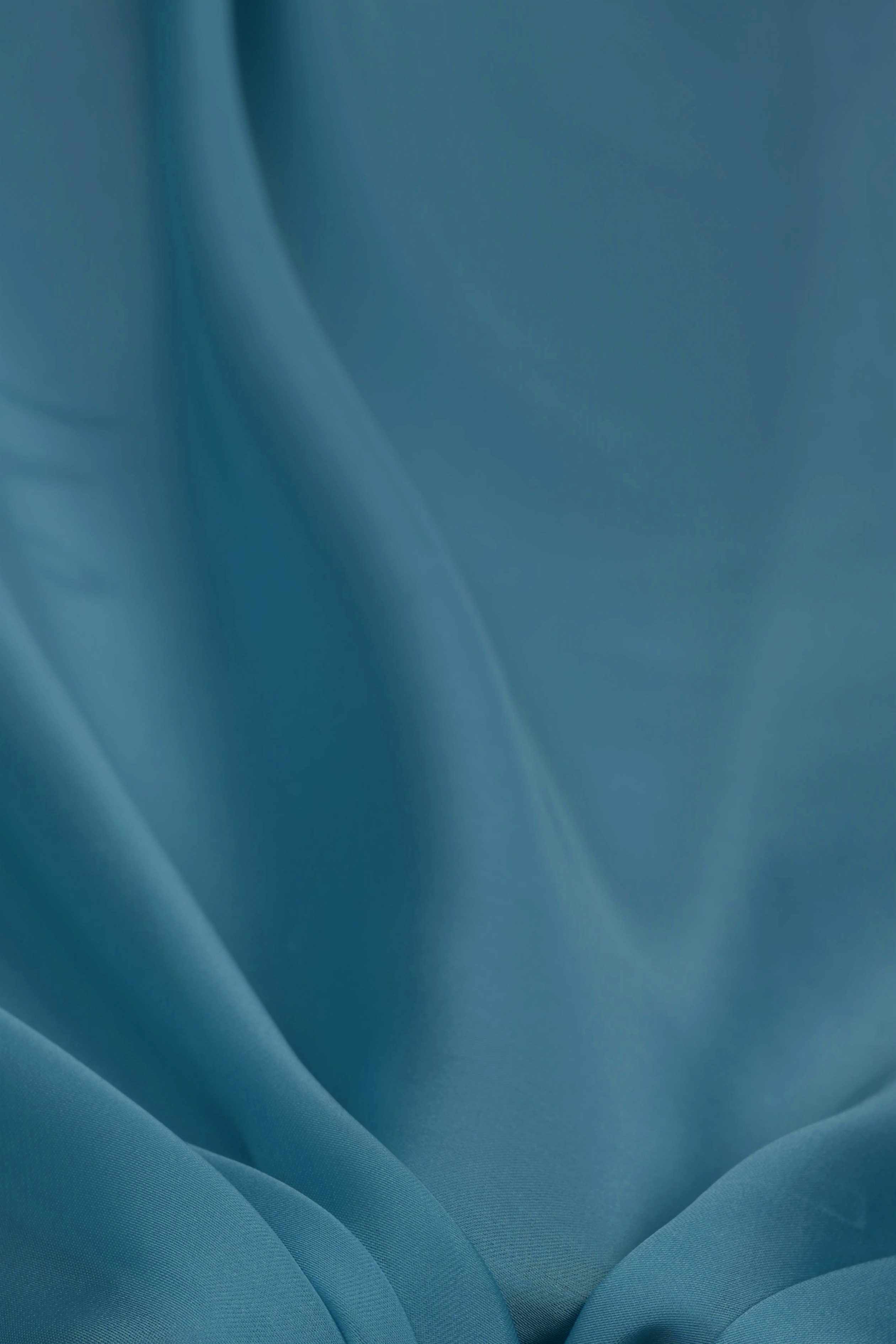 Cationic Teal Plain Dyed Satin Georgette Fabric