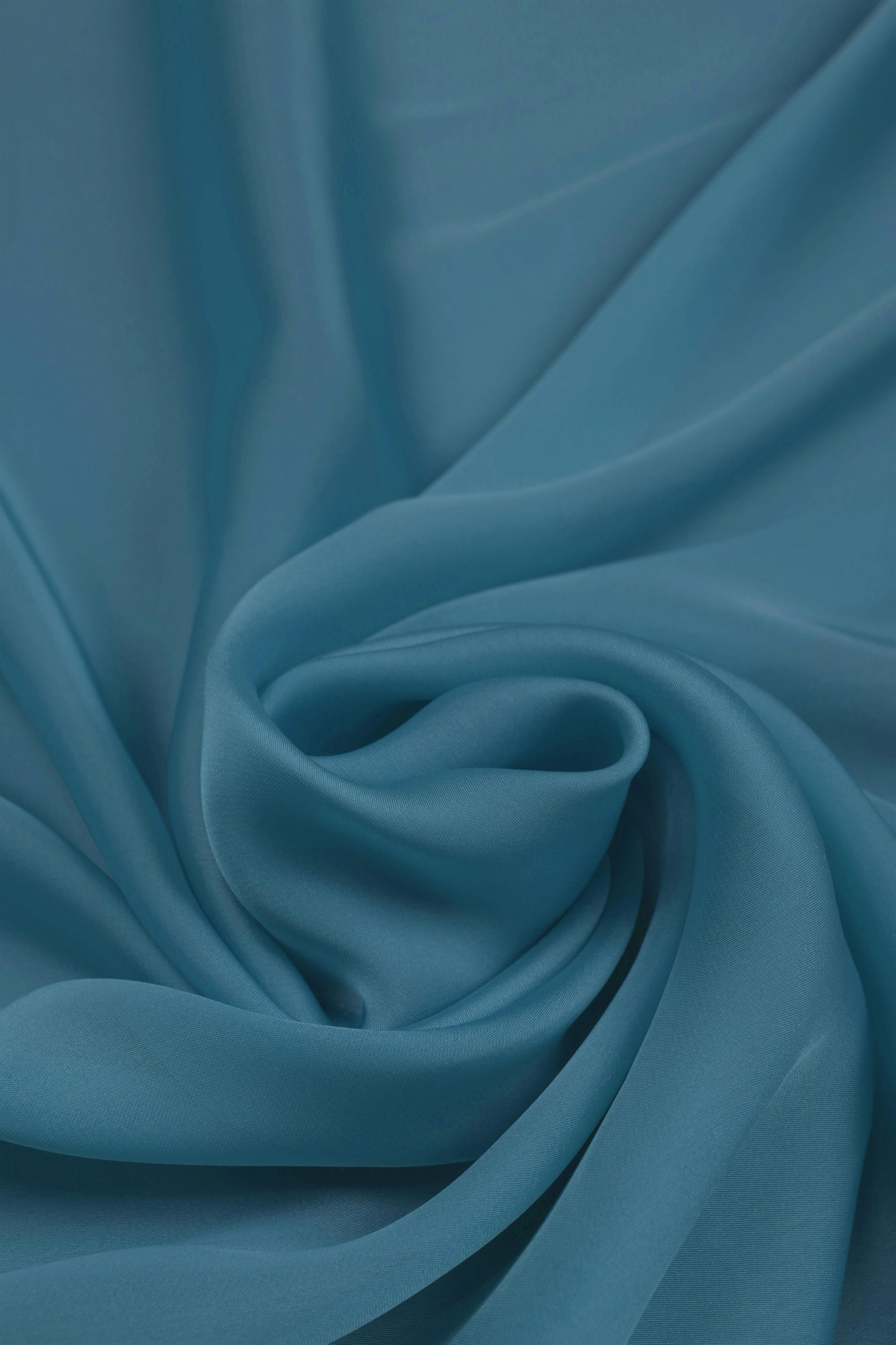 Cationic Teal Plain Dyed Satin Georgette Fabric