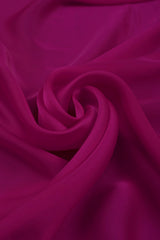 Cationic Wine Plain Dyed Satin Georgette Fabric