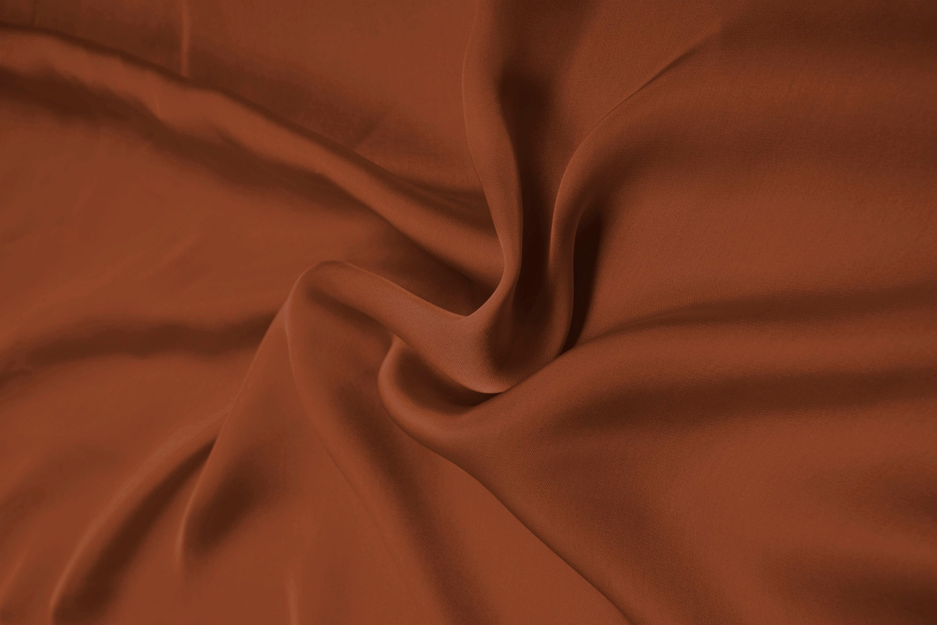 Coffee Plain Dyed Satin Georgette Fabric