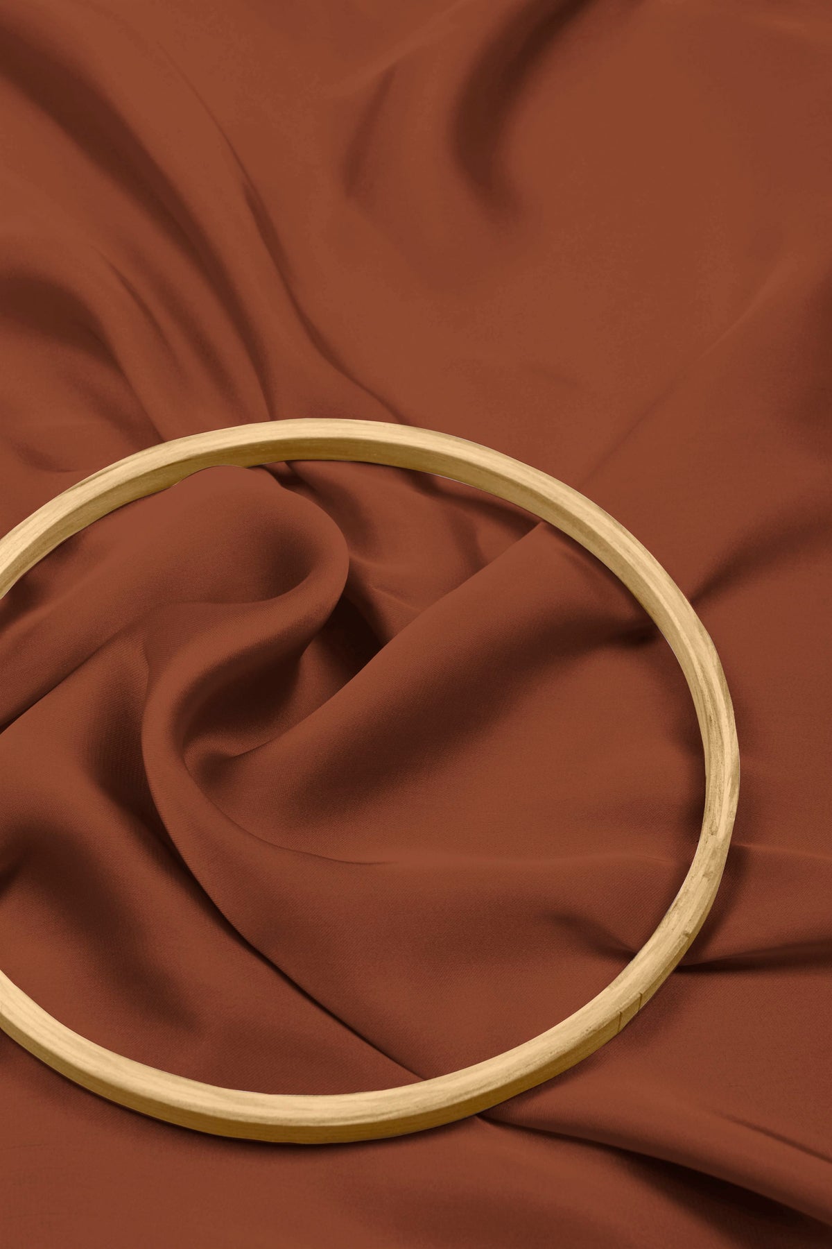 Coffee Plain Dyed Satin Georgette Fabric