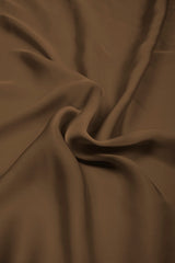 Copper Brown  Plain Dyed Satin Georgette Fabric