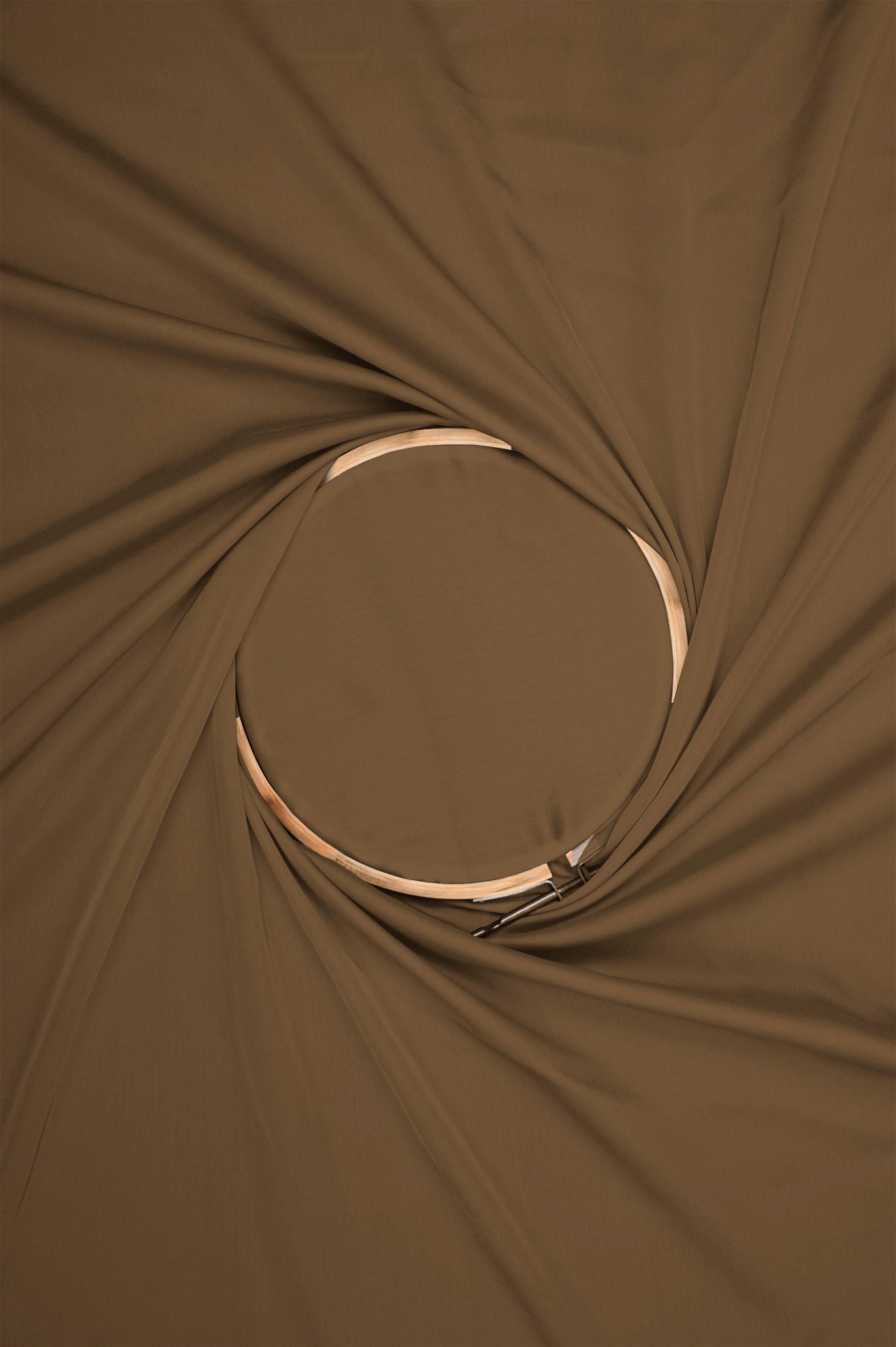 Copper Brown  Plain Dyed Satin Georgette Fabric