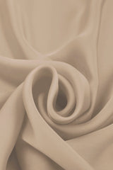 Dark Bonewhite Plain Dyed Satin Georgette Fabric