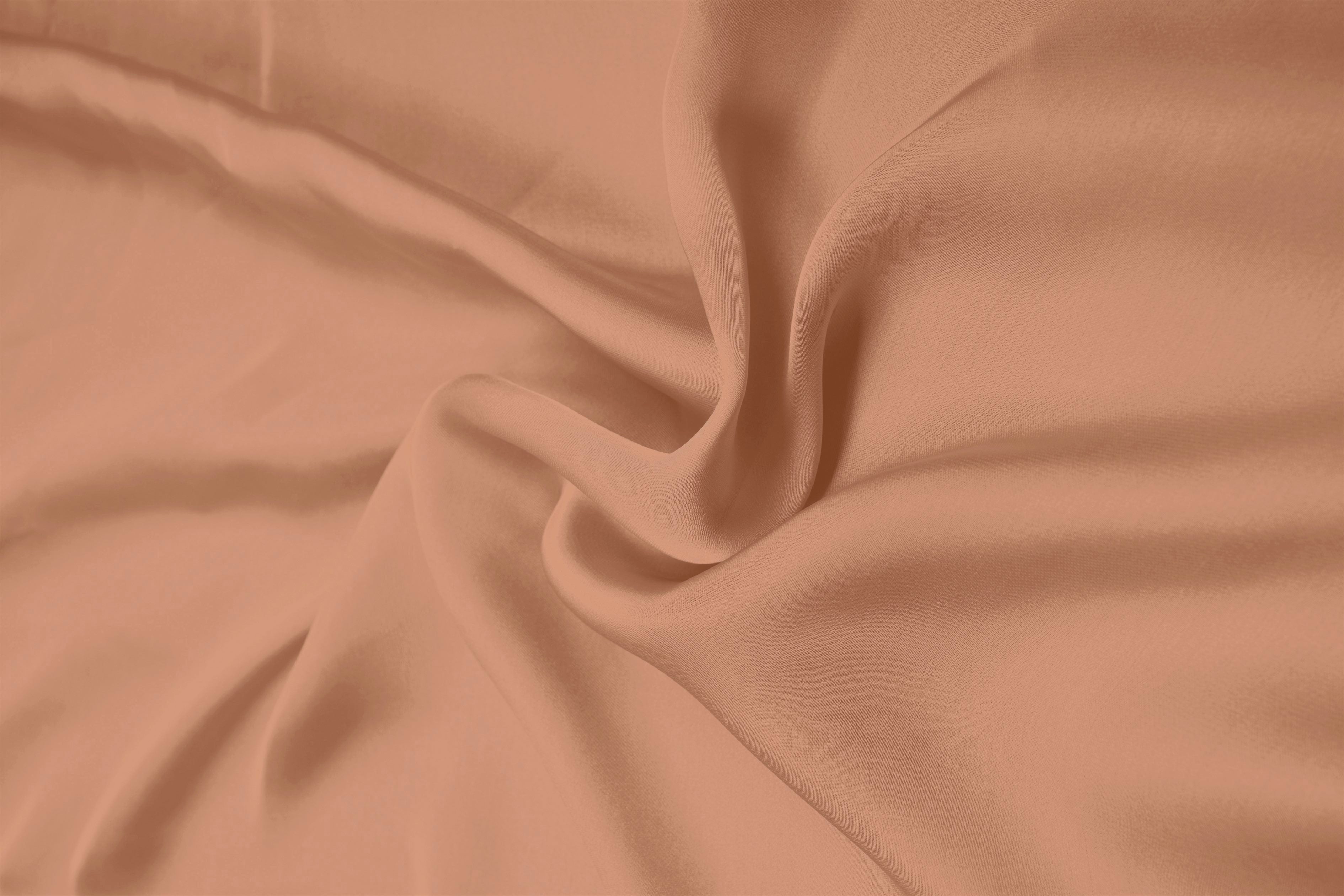 Dusty Peach Plain Dyed Satin Georgette Fabric