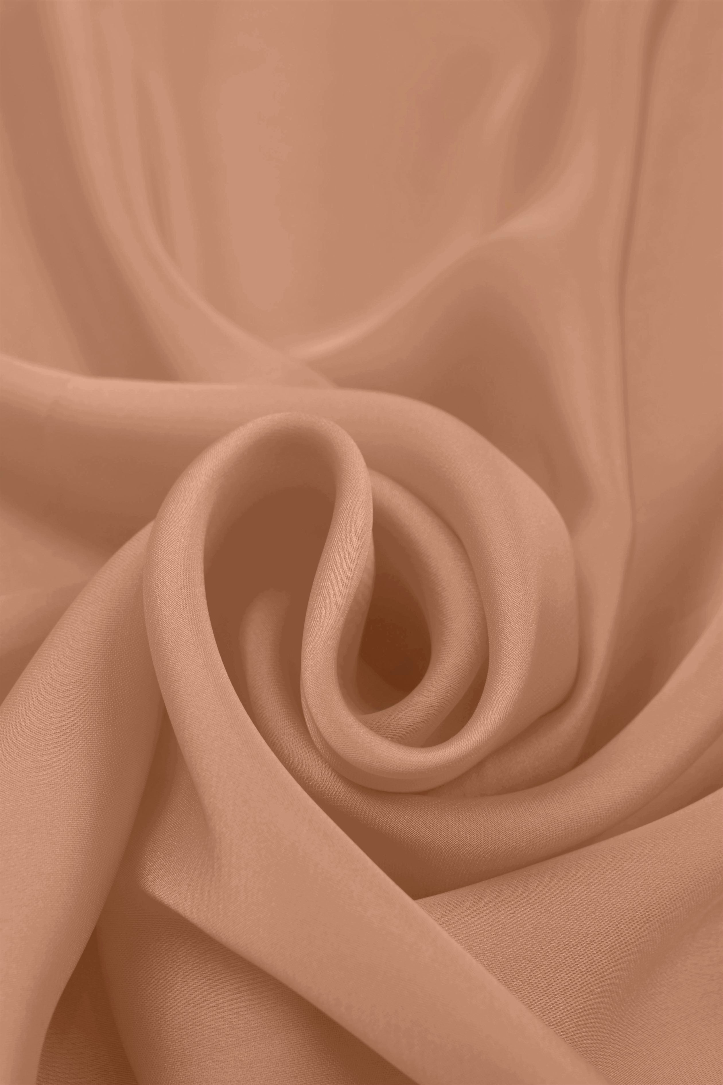 Dusty Peach Plain Dyed Satin Georgette Fabric