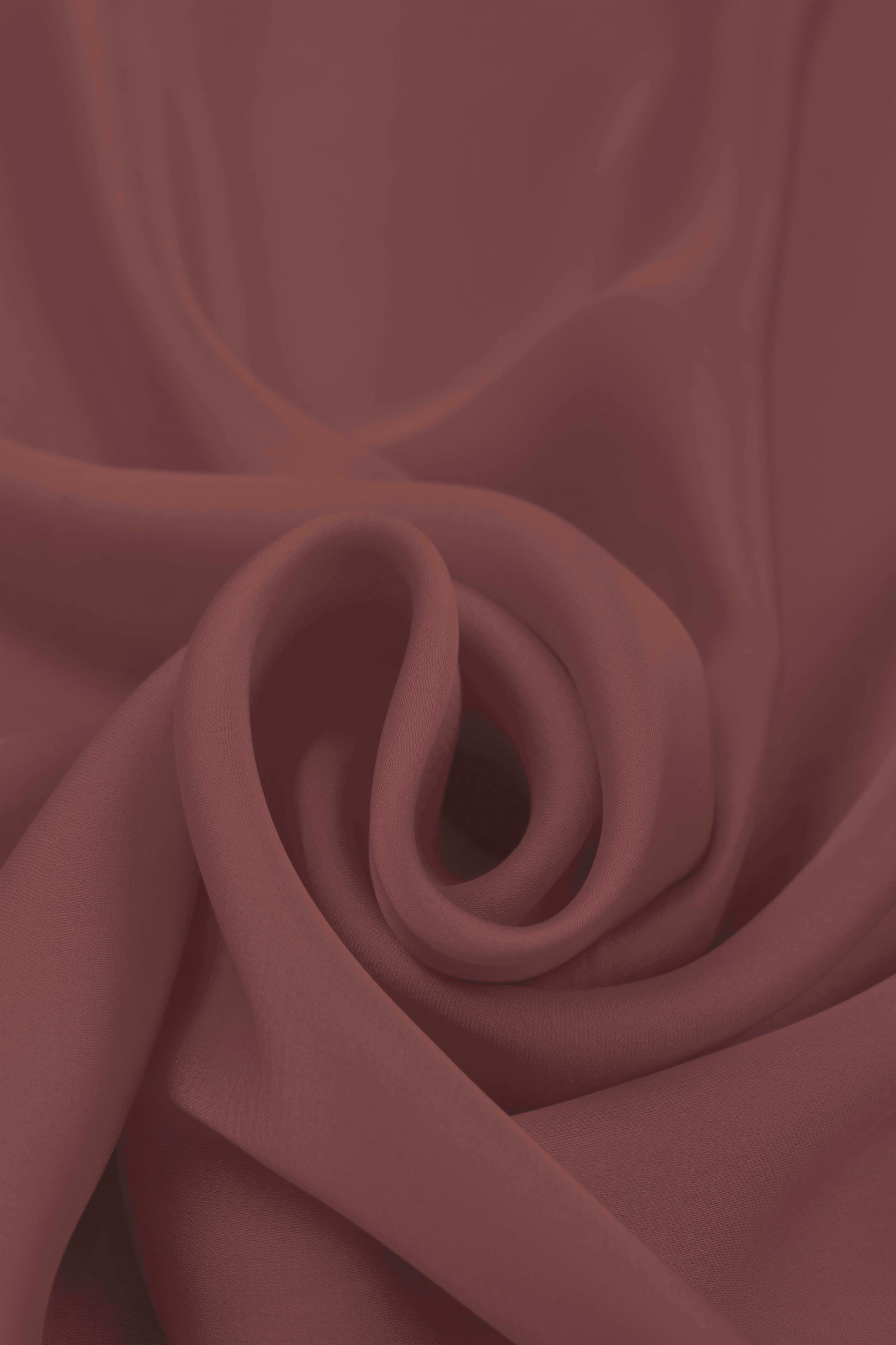 Buy Dusty Rose Pink Plain Dyed Satin Georgette Fabric Online