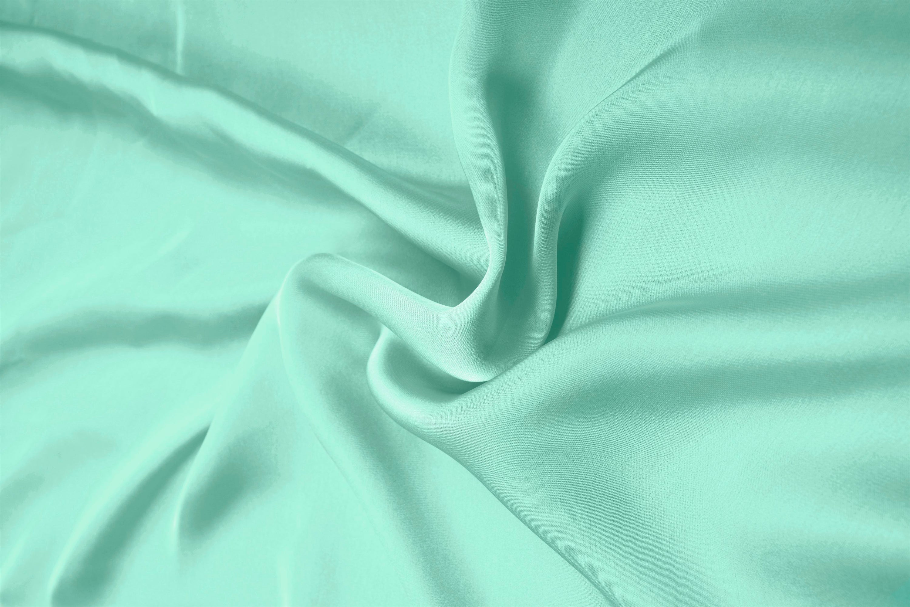 Glossy Green Plain Dyed Satin Georgette Fabric