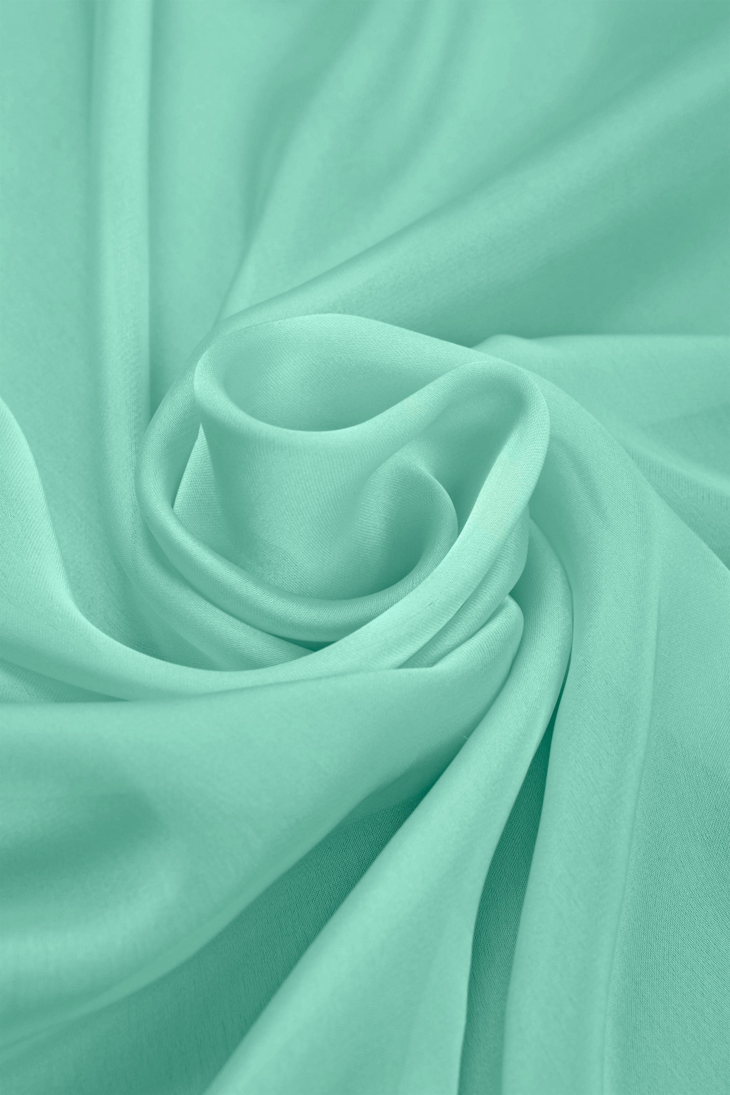 Glossy Green Plain Dyed Satin Georgette Fabric