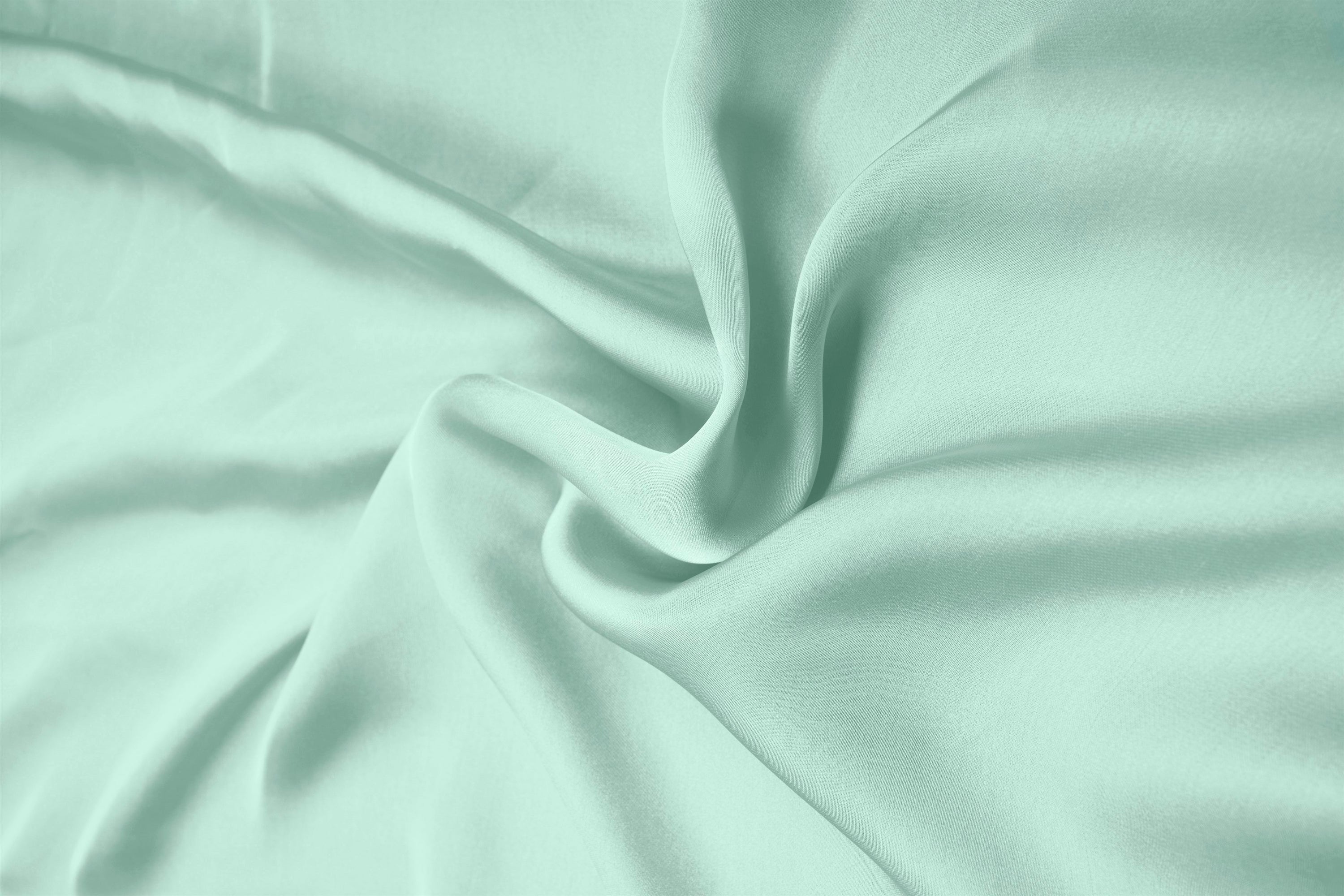 Glossy Mint Plain Dyed Satin Georgette Fabric