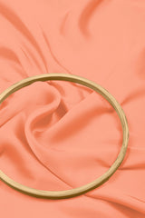 Glossy Peach Plain Dyed Satin Georgette Fabric